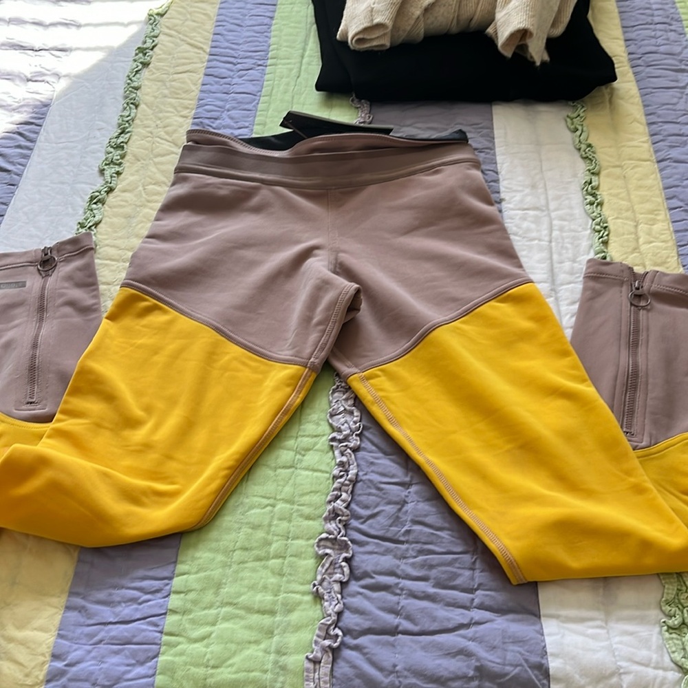 Stella Mc cartney - Yellow and brown fleece tights